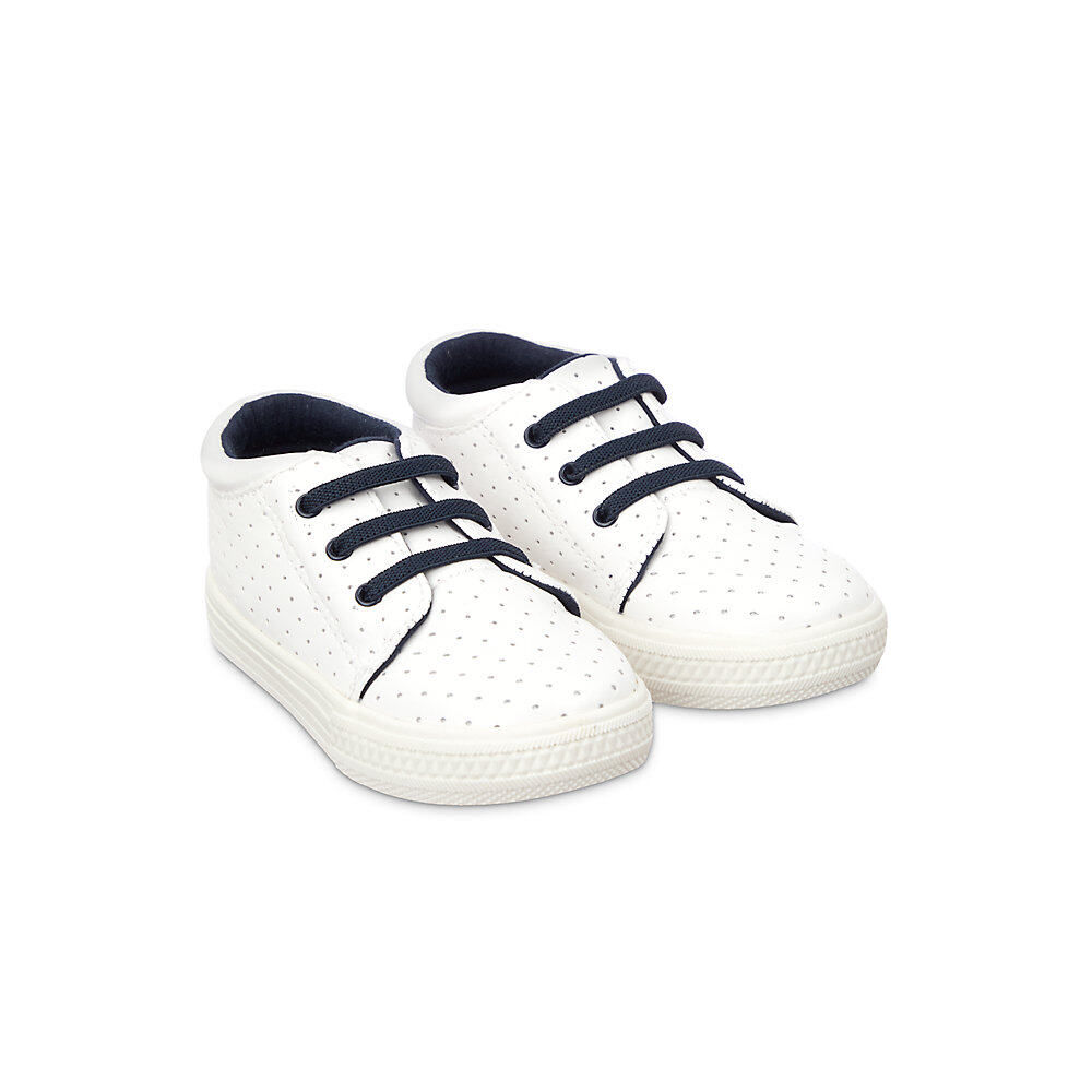รองเท้าผ้าใบเด็ก mothercare first walker white trainers TD123