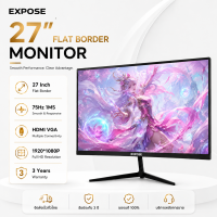 EXPOSE จอคอม 24 นิ้ว จอคอมพิวเตอร์ 75hz monitor 22 นิ้ว จอคอม 27 นิ้ว จอคอม 19 นิ้ว จอโค้ง เต็มจอไร้ขอบ จอคอมพิวเตอร์ Ultra HD LED IPS 1MS HDMI/DP/VGA