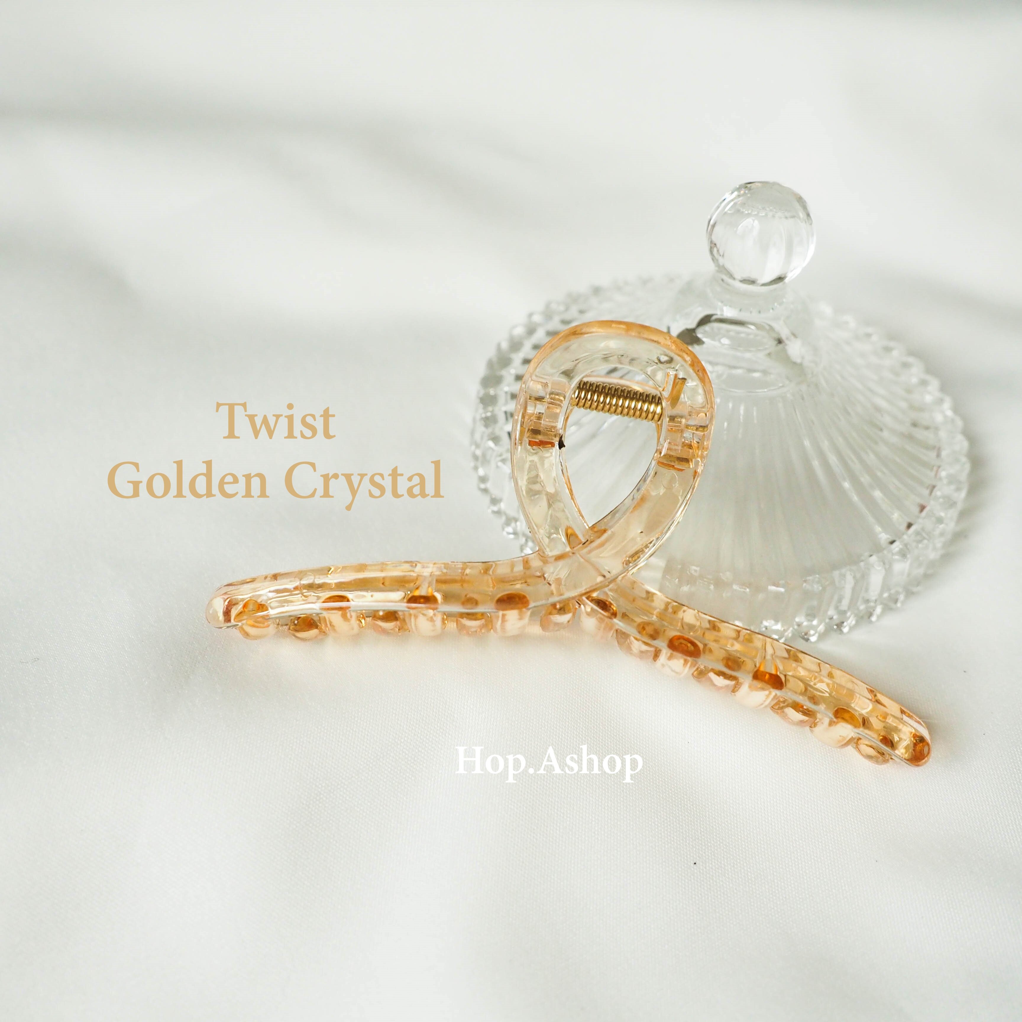 กิ๊บหนีบผมสไตล์เกาหลี Colors Crystal Twist Clip กิ๊บติดผมแฟชั่น กิ๊บเกาหลี กิ๊บเกลียว กิ๊บสวยๆ กิ๊บน่ารัก Korean Hair Clip ขนาด 11 cm | Hop.Ashop