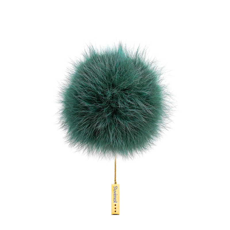 [S'UVIMOL] Pom Pom Ball (M) - Forest Green ที่ห้อยปอมปอมขน Finland Fox Fur สีเขียวเข้ม ราคา 6,890 บาท*ส่งฟรี