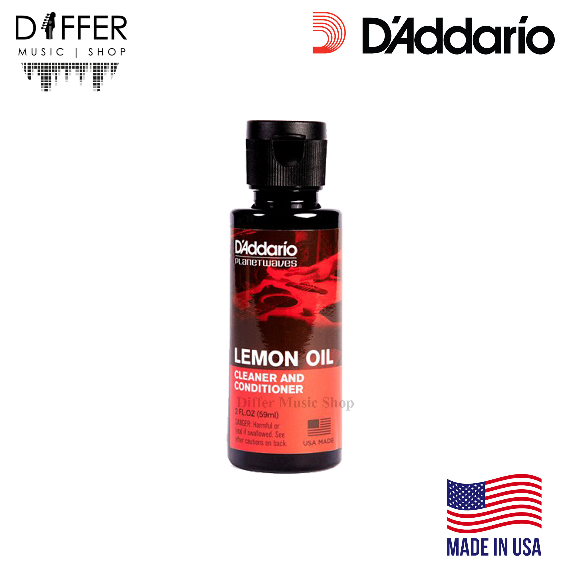 ของแท้!! 💯 น้ำยาเช็คทำความสะอาด ฟิงเกอร์บอร์ด (คอขาว) D'Addario รุ่น LEMON OIL #PW-LMN