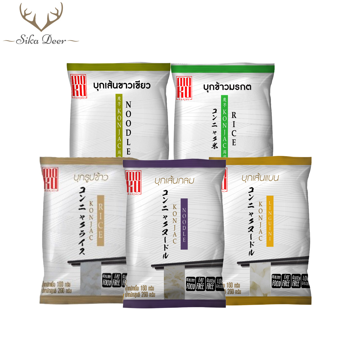 MOKU บุกเพื่อสุขภาพ ขนาด 160 กรัม บุกข้าว บุกเส้น เส้นใหญ่ บะหมี่ สปาเก็ตตี้ เส้นแบน คีโต คลีน Keto clean konjic shinach noodle ราคา 9 บาท*ส่งฟรี