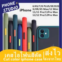 เคสไอโฟนเคสใส iphone 13 12 Pro Max i6 6S 7+ 8 Plus X XS Max XR 11 pro max 12 Mini 13 Pro Max 13 Mini TPU case กรณีโทรศัพท์สี เคสใส เคสใสขอบสี เคสไอโฟนสีตัด เคสใสกันกระแทก