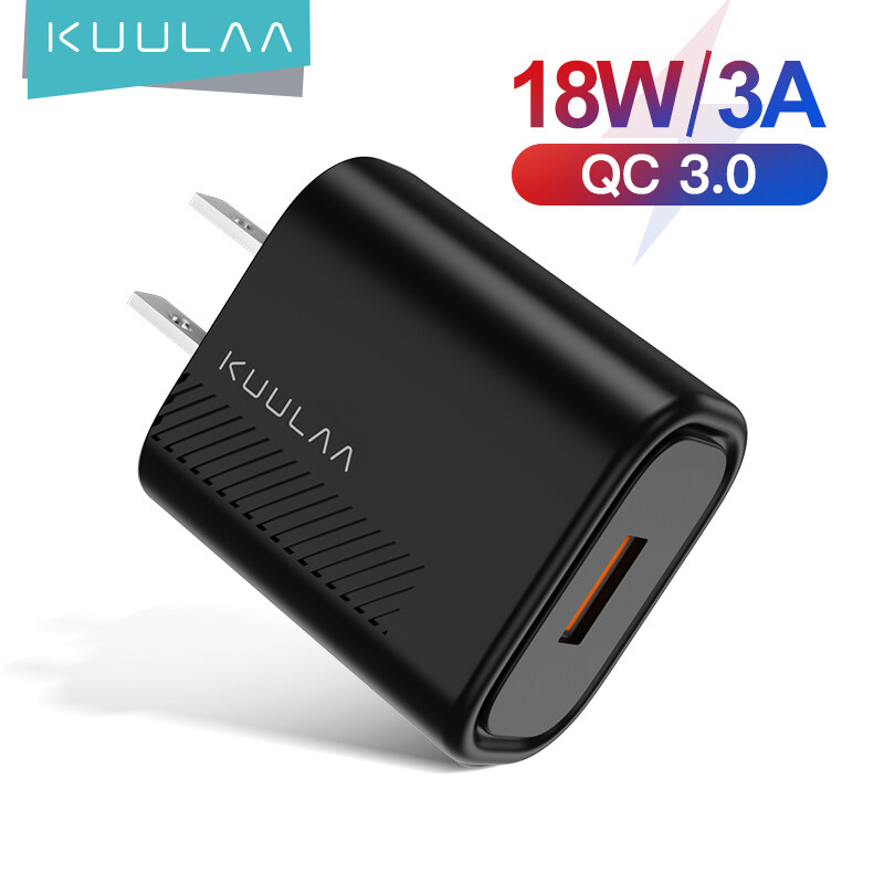 Kuulaa ค่าเร็ว 3.0 QC 18 วัตต์ USB สหราชอาณาจักรสหภาพยุโรปสหรัฐอเมริกาชาร์จสำหรับ Xiaomi R edmi หมายเหตุ 8 7 QC3.0 อย่างรวดเร็วชาร์จ USB ผนังชาร์จโทรศัพท์สำหรับ S amsung S10