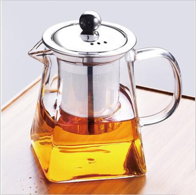 กาน้ำชา กาแก้ว กาชงชา 550/750/950ml คุณภาพอย่างดี ที่กรองชาสแตนเลส / High Borosilicate Teapot Glass 550/750/950ml. With Infuser SS304