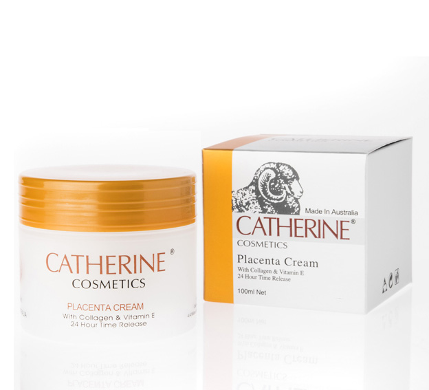 (ส่งฟรี) ครีมรกแกะ Catherine ® Cosmetics Placenta Cream with Collagen & Vitamin E 100ml.