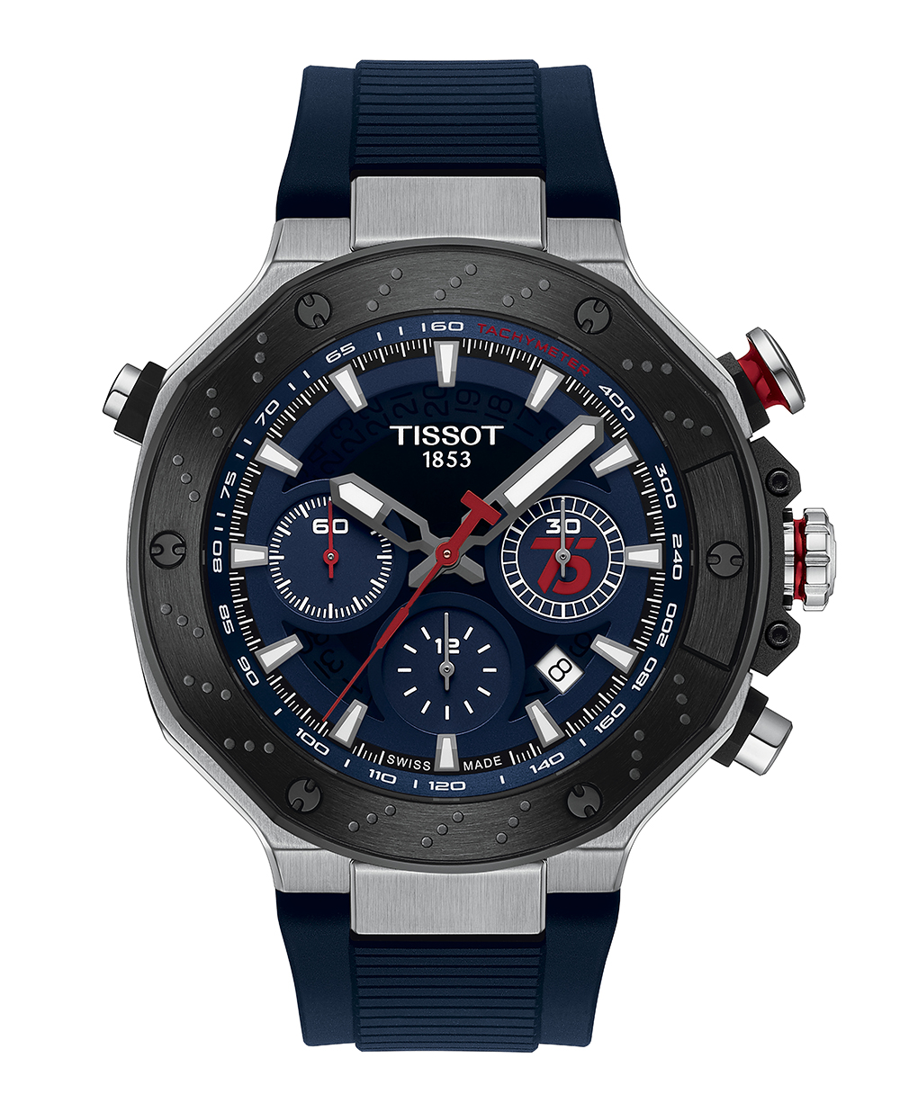 Tissot T-Race MotoGP Automatic Chronogragh ทิสโซต์ ที เรซ โมโตจีพี ออโตเมติก T1414272704100 สีน้ำเงิน นาฬิกาผู้ชาย ราคา 76,500 บาท*ส่งฟรี