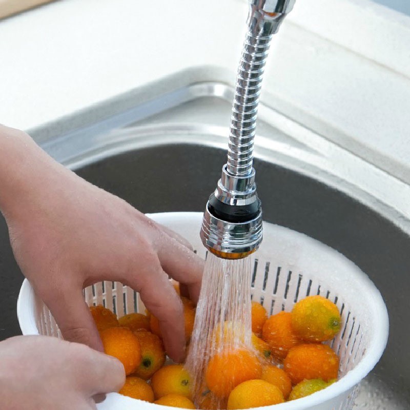 หัวต่อก๊อกน้ำ หมุนได้ 360 องศา ปรับน้ำได้ จ่ายน้ำแรง ช่วยให้การล้างจานเป็นเรื่องง่ายขึ้น ติดตั้งง่าย