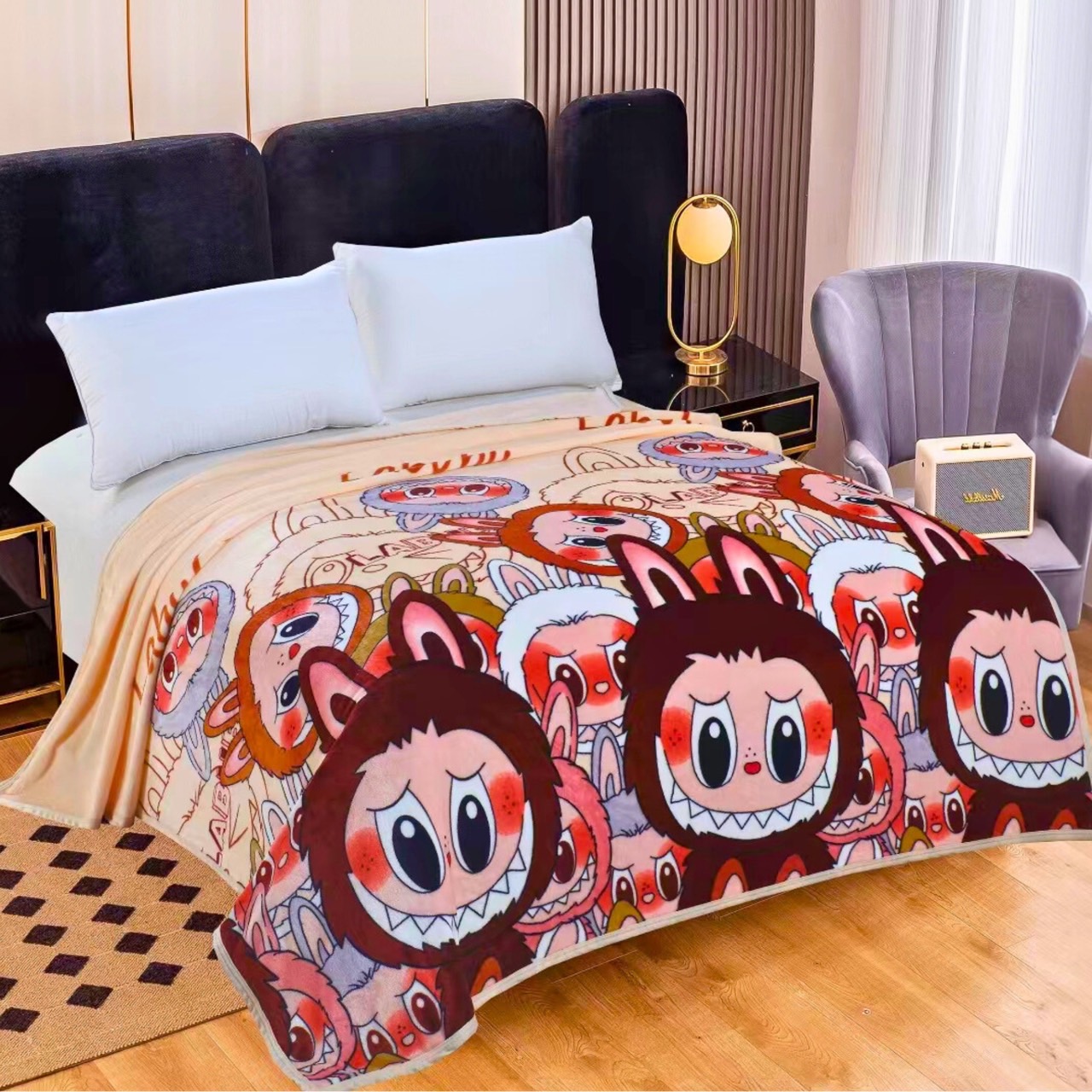 ผ้าห่มนาโน 6ฟุต 5ฟุต ลายการ์ตูน เนื้อผ้าหนานุ่มงานเย็บขอบ สีไม่ตก ราคา 160 บาท*ส่งฟรี