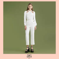 [asv aw24] Nala Tapered Pants กางเกงผู้หญิง ขายาว ทรงเทเปอร์ แต่งกระดุมทอง ผ้าโพลีเอสเตอร์