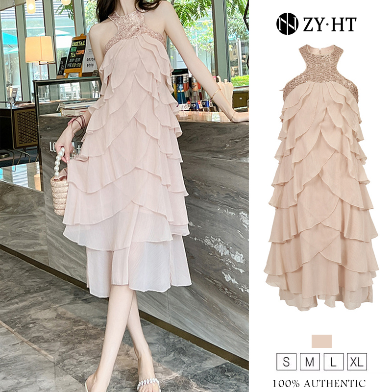 ZY.HT EraVogue เดรสผู้หญิง เดรสสีชมพู เดรสผ้าเลื่อม เดรสคล้องคอ เดรสไฮโซ เดรสออกงาน เดรสไปงานแต่ง เดรสเซ็กซี่ เดรสฝรั่งเศส 20449 ราคา 2,024 บาท*ส่งฟรี