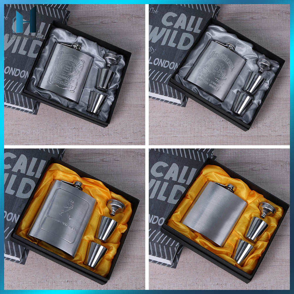 7oz outdoor portable stainless steel drink glass bottle flagon funnel cup set (about 205ml) ราคา 72 บาท*ส่งฟรี