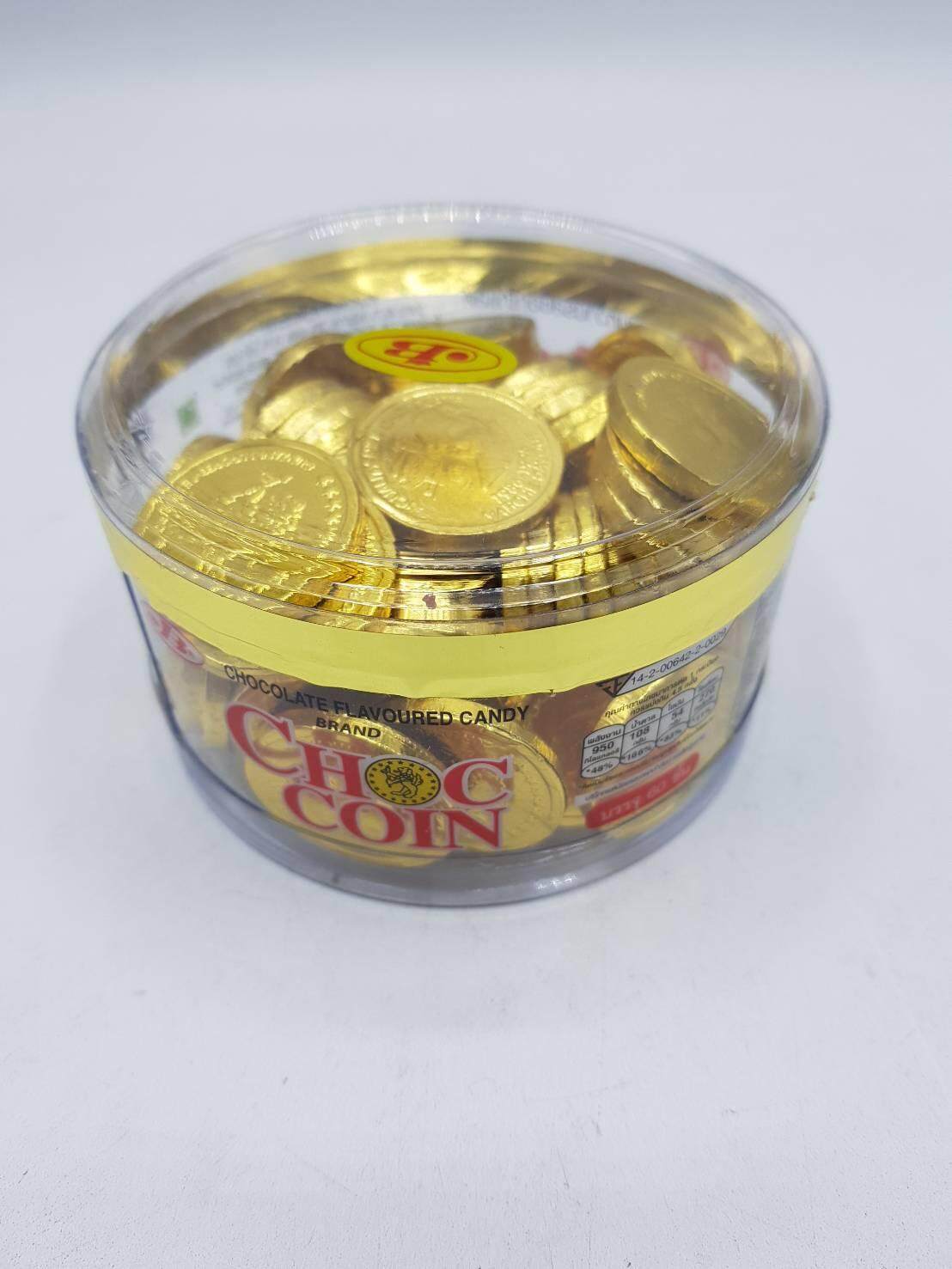 ช็อคโกแลต เหรียญทอง  60 ชิ้น ช็อคเดหรียญทอง chocolate gold coin ขนมเด็ก ขนมโบราณ