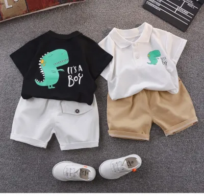 Baby ชุดเซต 2ชิ้น เสื้อเเขนสั้นและกางเกงขาสั้นเด็กชาย รุ่น B4014