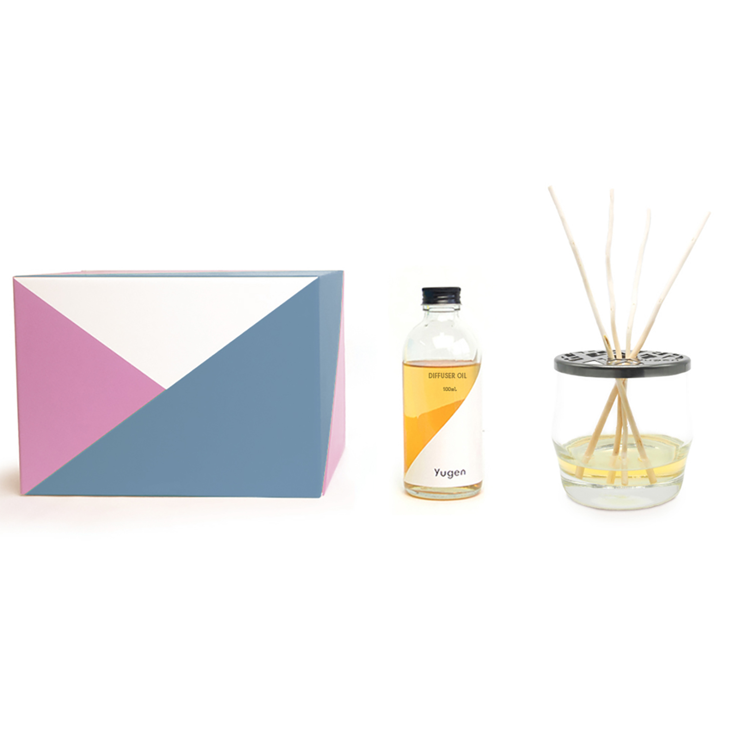 Yugen ชุดก้านไม้กระจายกลิ่นหอม กลิ่นจัสมิน (Yugen - Reed Diffuser 100 ml Set / Scent : Jasmine)