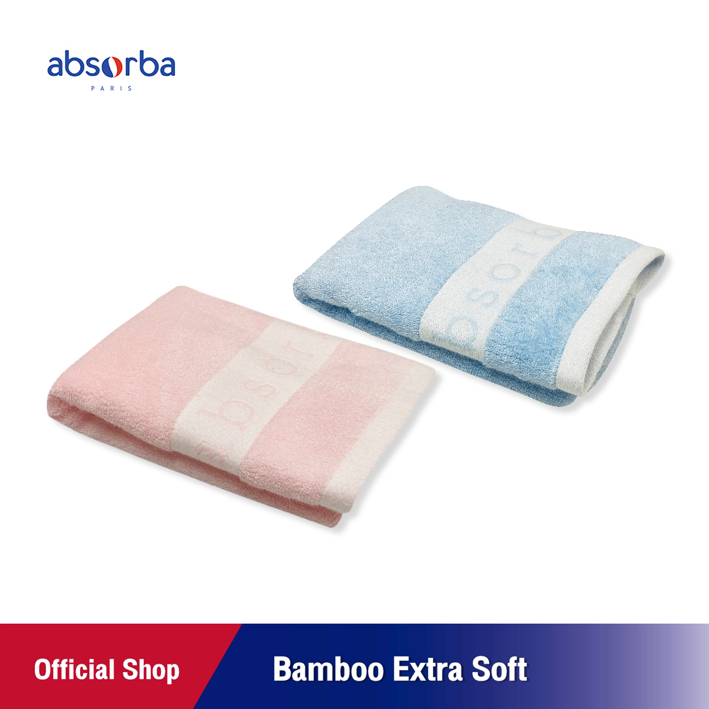 แอ็บซอร์บา (แพ็ค 1 ผืน) ผ้าขนหนู Bamboo Extra Soft (ผลิตจากเส้นใยไผ่ 100 % ) มี 2 ขนาด และ 2 สีให้เลือก - ผ้าเช็ดตัวเด็ก tw ราคา 389 บาท*ส่งฟรี