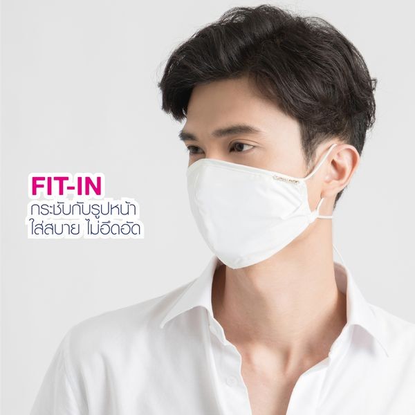 Loop Mask หน้ากากผ้ากันน้ำ ซักซ้ำได้ ไร้กลิ่นอับชื้นด้วยนวัตกรรม Nano zinc มาพร้อมสายคล้องแบบปรับระดับได้ ใส่สบายได้ทั้งวัน(PUARWH)