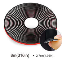 SEAMETAL 4M/8M ยางขอบกระจกรถ กันน้ำกันฝุ่น สติ๊กเกอร์ซิ่ง แถบซีลยาง แถบยางติดขอบกระจกรถยนต์ Car Window Sealing Strip