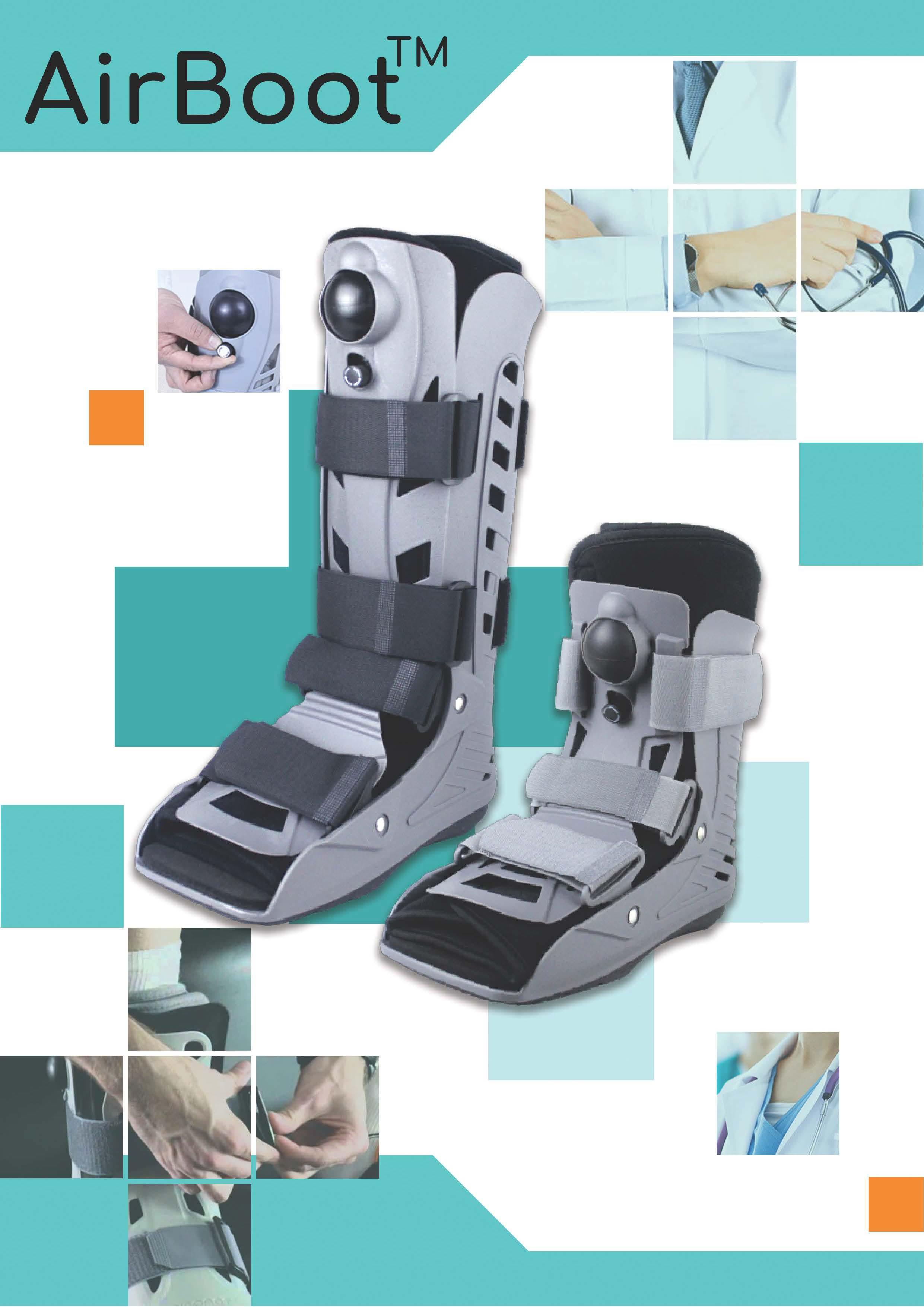 AIR BOOT (แบบสั้น) รองเท้าสำหรับคนกระดูกเท้าแตกแบบมีปั๊มลมแบบสั้น Air Pneumatic orthopedic fracture short ankle brace walker for ankle injury