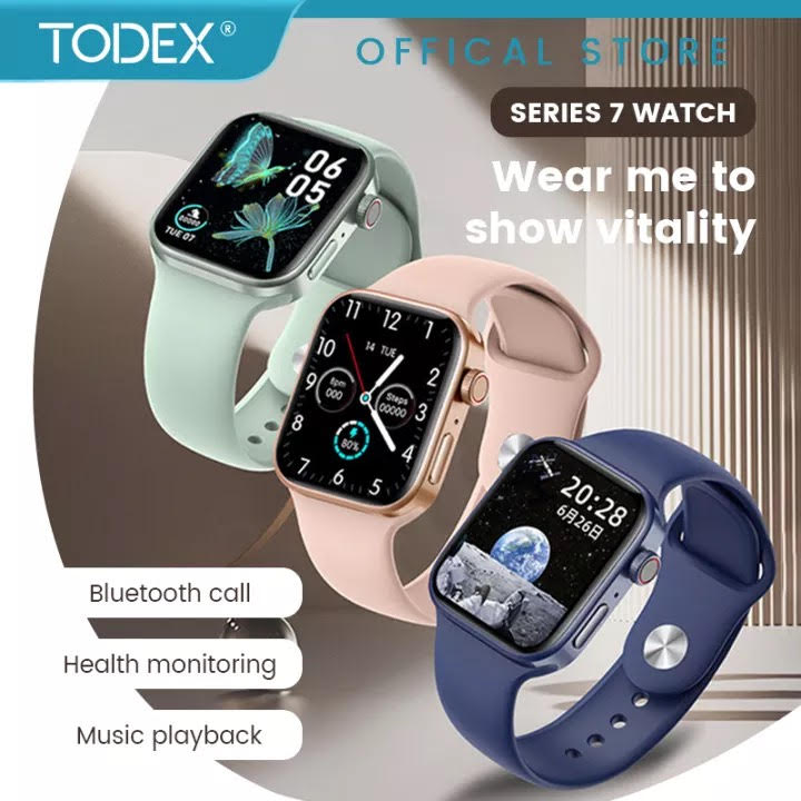 [ฟรี สายอะไหล่4สี ! สต็อกไทย] TODEX Smartwatch Series 7 มีเมนูไทย ใหม่ล่าสุด นาฬิกาอัจฉริยะ สำหรับผู้หญิง/ชาย โทรผ่านบลูทูธ เครื่องชาร์จไร้สาย ราคา 785 บาท*ส่งฟรี