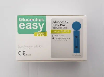 Glucochek Easy Pro Lancet 50 pc / เข็มเจาะเลือดกลูโคเช็ค อีซี่โปร (50 ชิ้น/กล่อง)