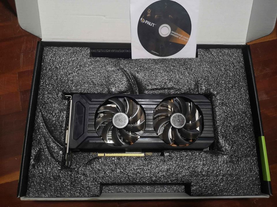 การ์ดจอ VGA palit GTX1060 6GB dual DDR5 ใช้งานปกติ ราคา 2,999 บาท*ส่งฟรี
