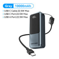 【TISI】Vention 22.5W 10000mAh Powerbank Digital Display Mini Power bank with Type C Lanyard Cable for iPhone17 16 Air Pro Max Samsung OPPO