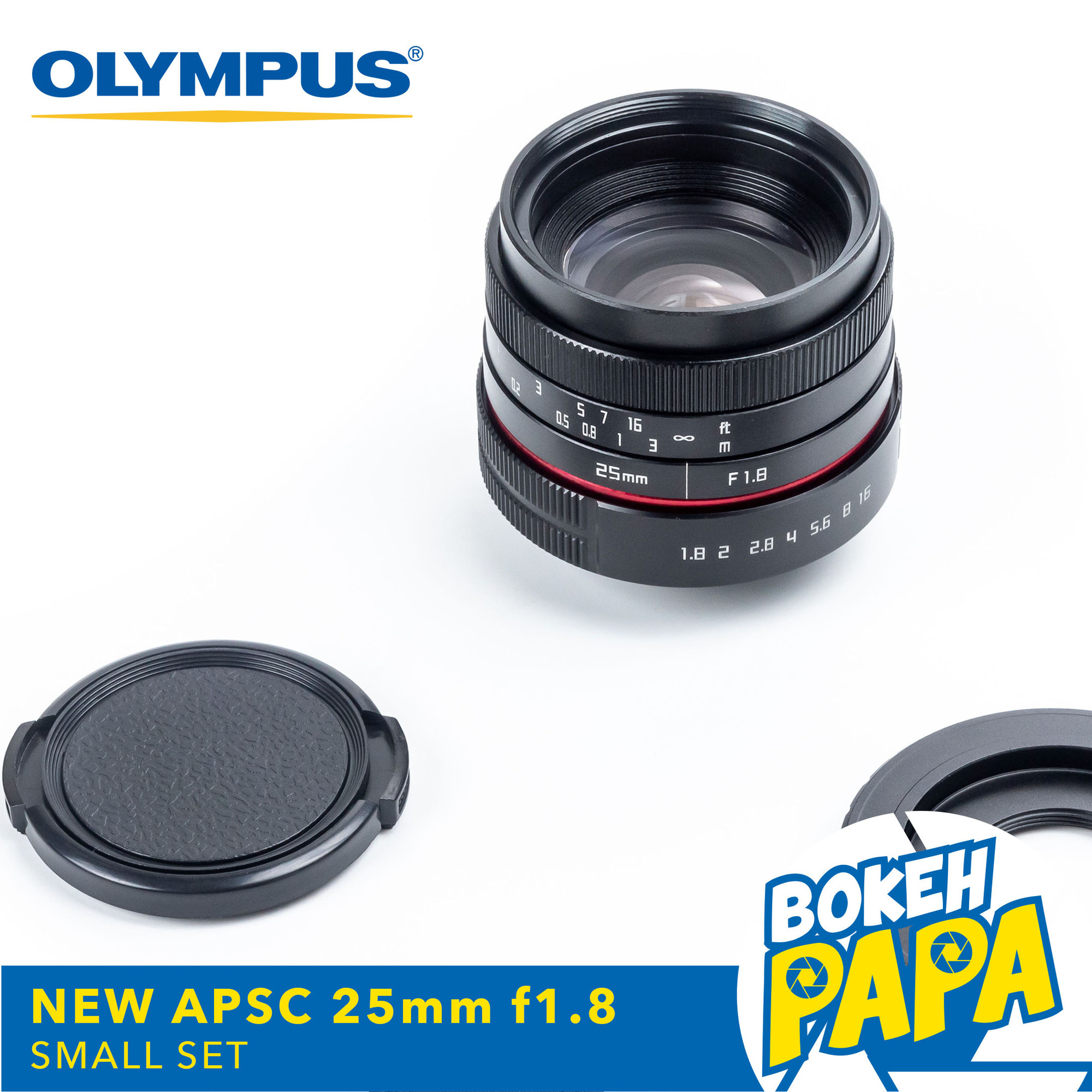เลนส์มือหมุน รุ่นยอดฮิต APSC 25mm F1.8 MK2 เลนส์หน้าชัด-หลังเบลอ สำหรับใส่กล้อง OLYMPUS AND PANASONIC LUMIX ( RED Edition ) ราคา 1,090 บาท*ส่งฟรี