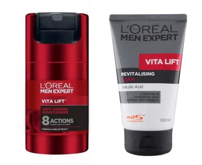 L'OREAL MEN EXPERT Vita Lift Total Anti-Aging 8 Actions SET (Cream 50ml+Foam 100ml) ลอรีอัล เม็น เอ็กซ์เพิร์ท ไวต้าลิฟท์ เซ็ท (ครีม+โฟม)