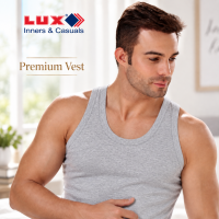 เสื้อกล้ามผู้ชาย LUX Premium Vest ผ้าฝ้าย 100% ผ้านุ่มสบาย ไม่ร้อน ระบายอากาศได้ดี