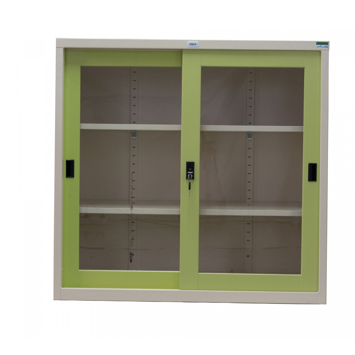 Global House ATMOS ตู้เหล็กเก็บเอกสาร บานกระจก 2 ชั้น 91.4x40.6x87.8 ซม. สีเขียว รับประกันของเเท้ ราคา 4,150 บาท*ส่งฟรี