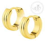 555jewelry ต่างหูห่วงแฟชั่นดีไซน์สวย รุ่น MNC-ER708-B(Gold) ต่างหู ต่างหูแฟชั่น ต่างหูหนีบ ต่างหูทอง ต่างหูเงิน ต่างหูผู้หญิง[ER43] ราคา 144 บาท*ส่งฟรี