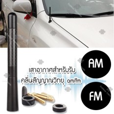 Car Carbon Fiber AM&FM Radio Antenna  เสาอากาศวิทยุรถยนต์แบบสั้น 12 cm. (Black)
