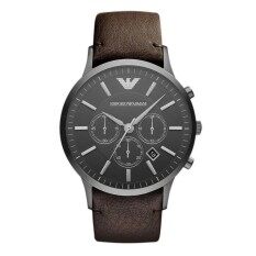 นาฬิกาข้อมือผู้ชาย Emporio Armani Sportivo Chronograph Leather Men's Watch