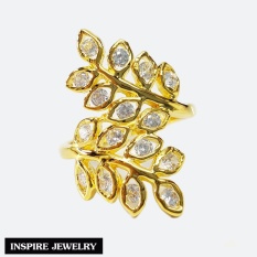 Inspire Jewelry ,แหวนช่อมะกอก เพชร ตัวเรือนหุ้มทองแท้ 100$K สวยหรู พร้อมกล่องกำมะหยี่