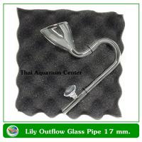 ท่อแก้วสำหรับน้ำออก ทรงดออกลิลลี่ Lily outflow glass pipe ขนาด 17 มม