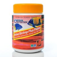 Ocean Nutrition Brine Shrimp Plus Flakes อาหารปลาทะเล ชนิดแผ่น สูตรเนื้อกุ้ง เร่งโต 71g. กระป๋องใหญ่