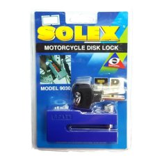 SOLEX กุญแจล็อค ดิสเบรค ล็อคดิส รถจักรยานยนต์ มอเตอร์ไซค์ รุ่น 9030 (สีน้ำเงิน)