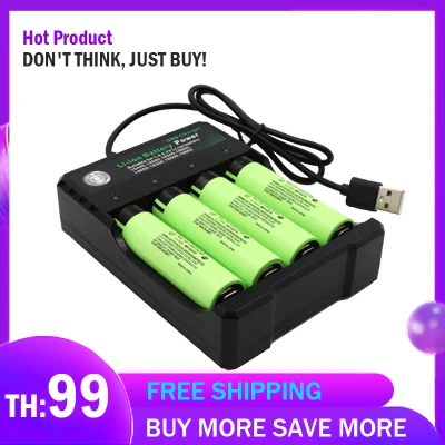 4 Slots 18650 Batteries Lithium Ion Battery Charger Portable Travel USB Charger DC 4.2V 1000mA Output