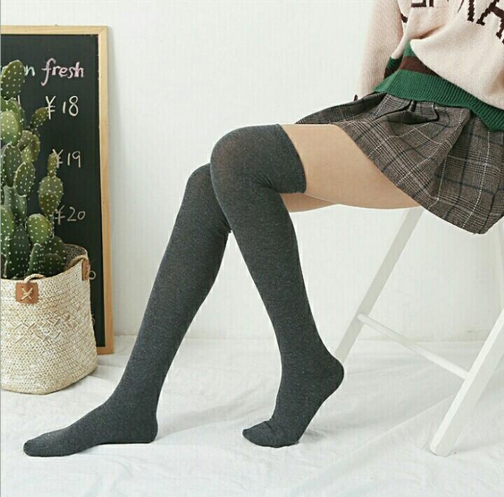 ถุงเท้านักเรียนญี่ปุ่น ถุงเท้ายาวเหนือเข่า Knee socks ส่งจากไทย!!
