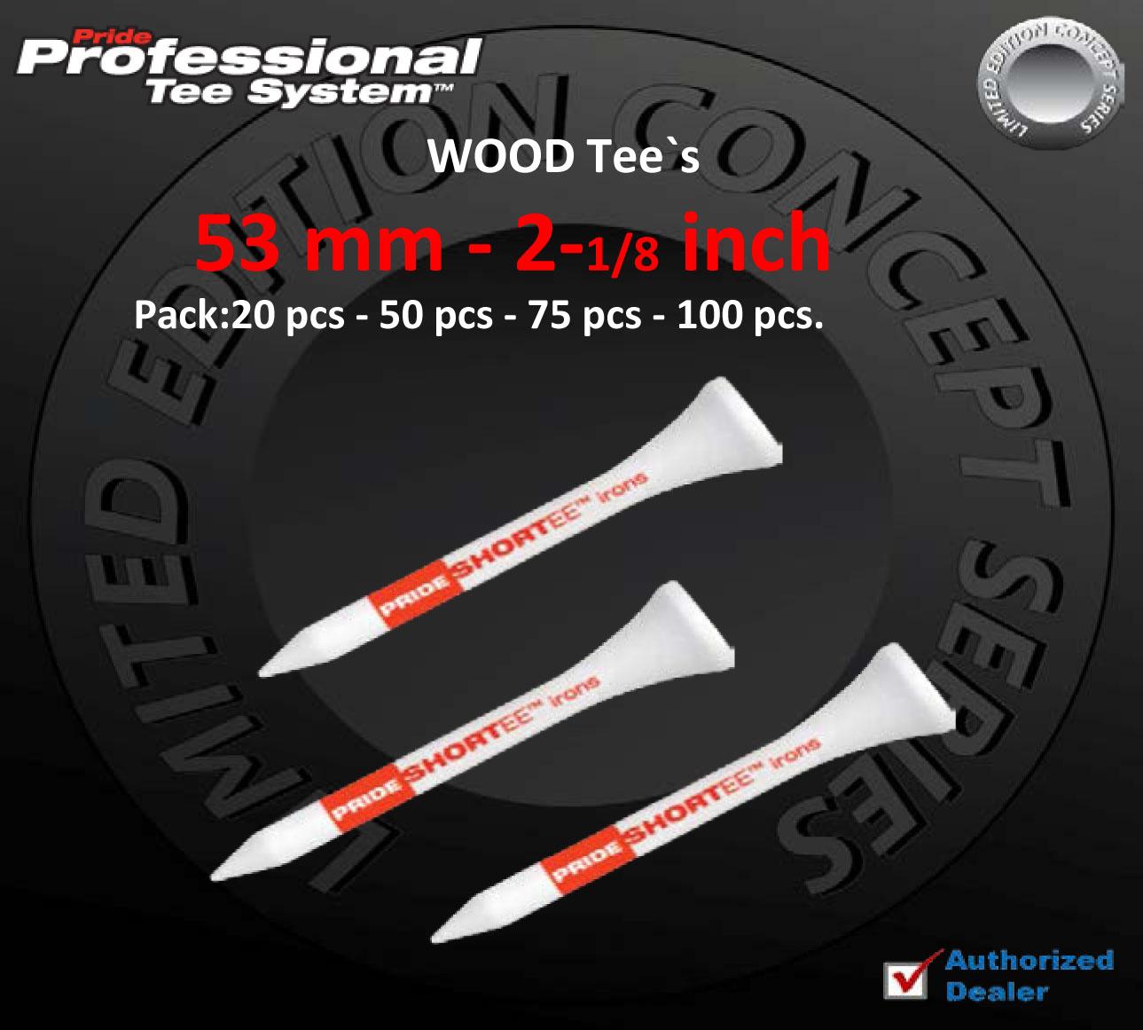 Golf Pride Professional PTS Wood Tee 53 mm - 2-1/8 inch ( Pack: 20-50-75-100 pcs )