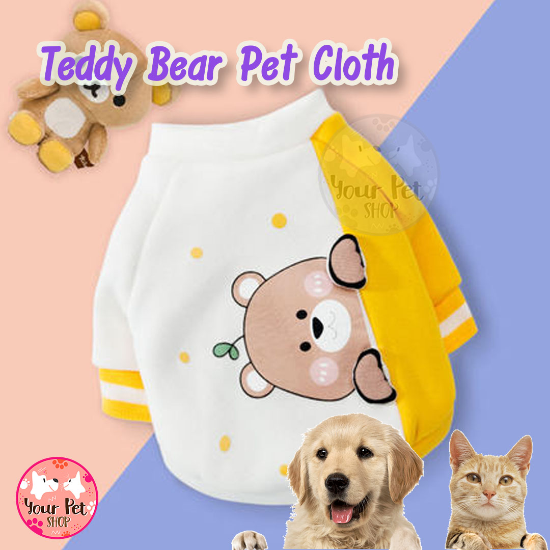 Teddy Bear Pet Cloth เสื้อหมา เสื้อแมว เสื้อบุสำลี นุ่มใส่สบาย ไม่หนามาก Dog Clothes Cat Clothes