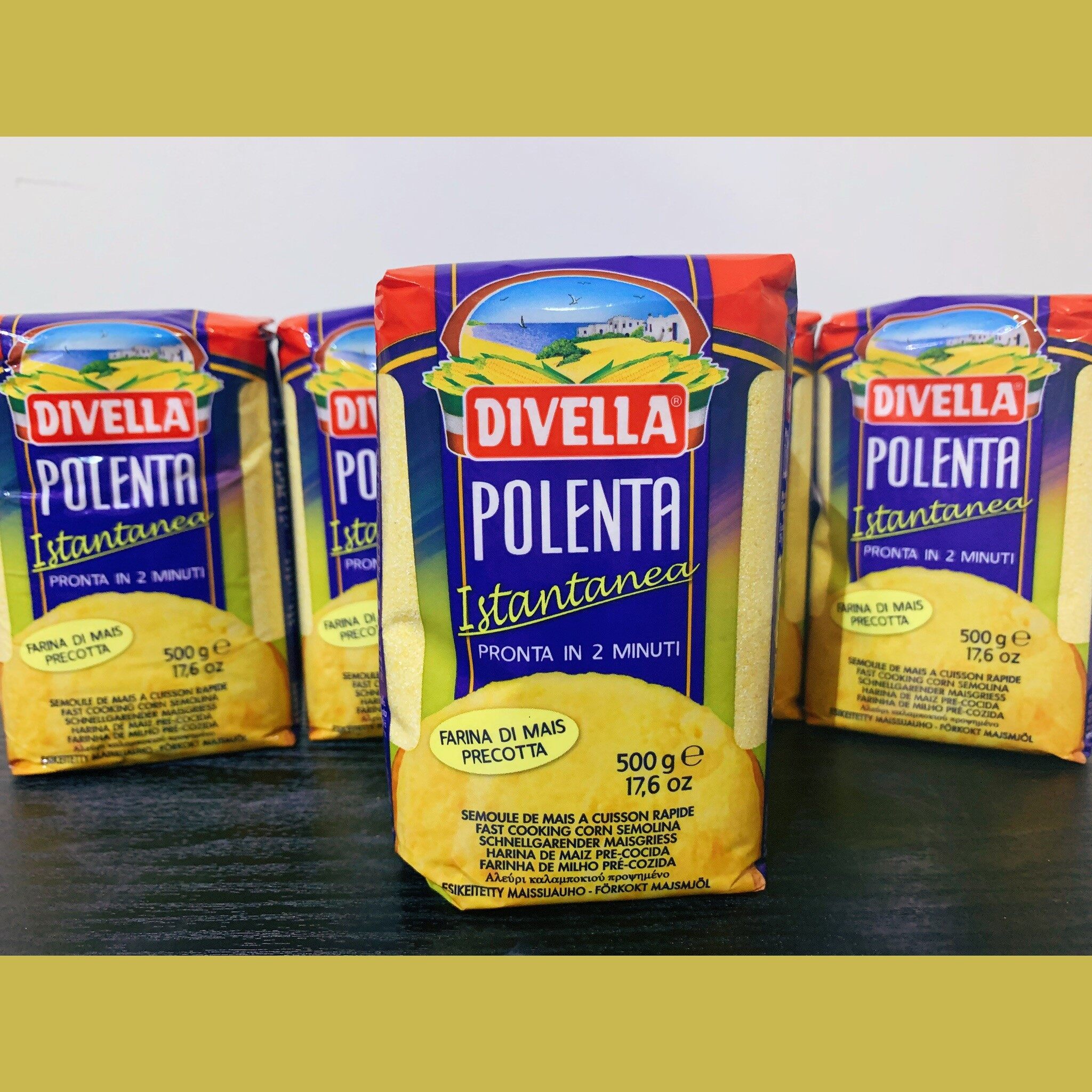 Divella polenta istantanea 500g. โพเลนต้า (แป้งข้าวโพด) ตราดีเวลล่า 500กรัม