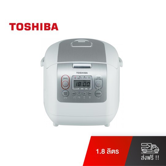 Toshiba หม้อหุงข้าวดิจิตอล ความจุ 1.8 ลิตร รุ่น RC-18NMF(WT)A (สีขาว)