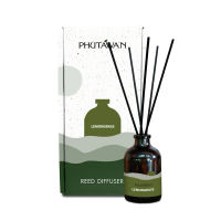 Phutawan Reed Diffuser ภูตะวัน ก้านไม้หอมปรับอากาศขนาด50 ml ใช้งานได้ประมาณ 1 เดือน (แบบรวมทุกกลิ่น)