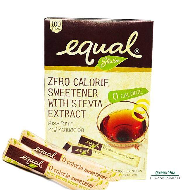Equal Stevia , อีควล หญ้าหวาน กล่อง 100 ซอง , นน. รวม 200 กรัม