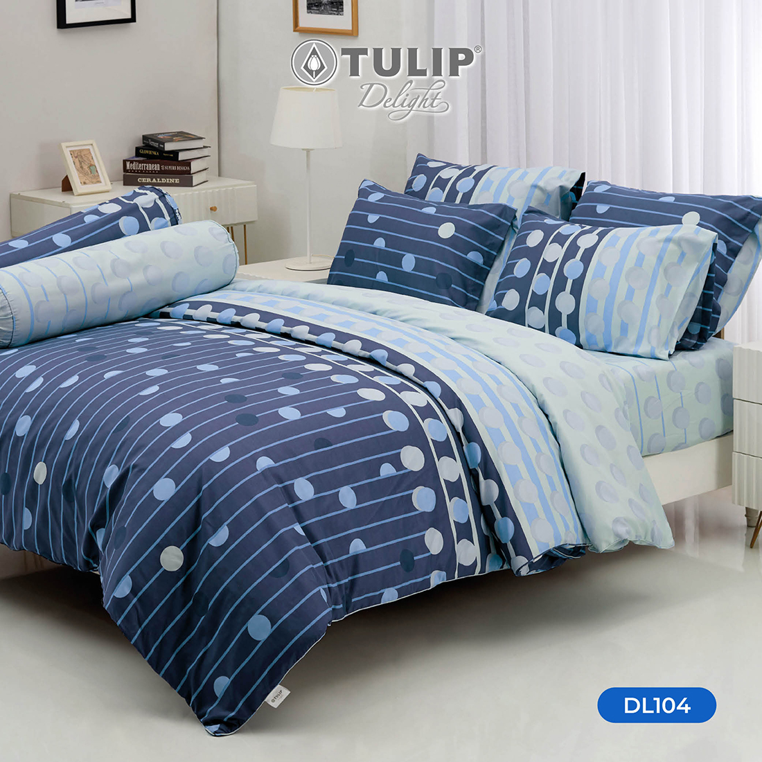 (ส่งฟรี) TULIP Delight พิมพ์ลาย DL104 โทนสีบูลไล่เฉด ชุดผ้าปูที่นอน ผ้าปูที่นอน ผ้าห่มนวม พิมพ์ลายสวยงาม สัมผัสนุ่ม ราคา 531 บาท*ส่งฟรี