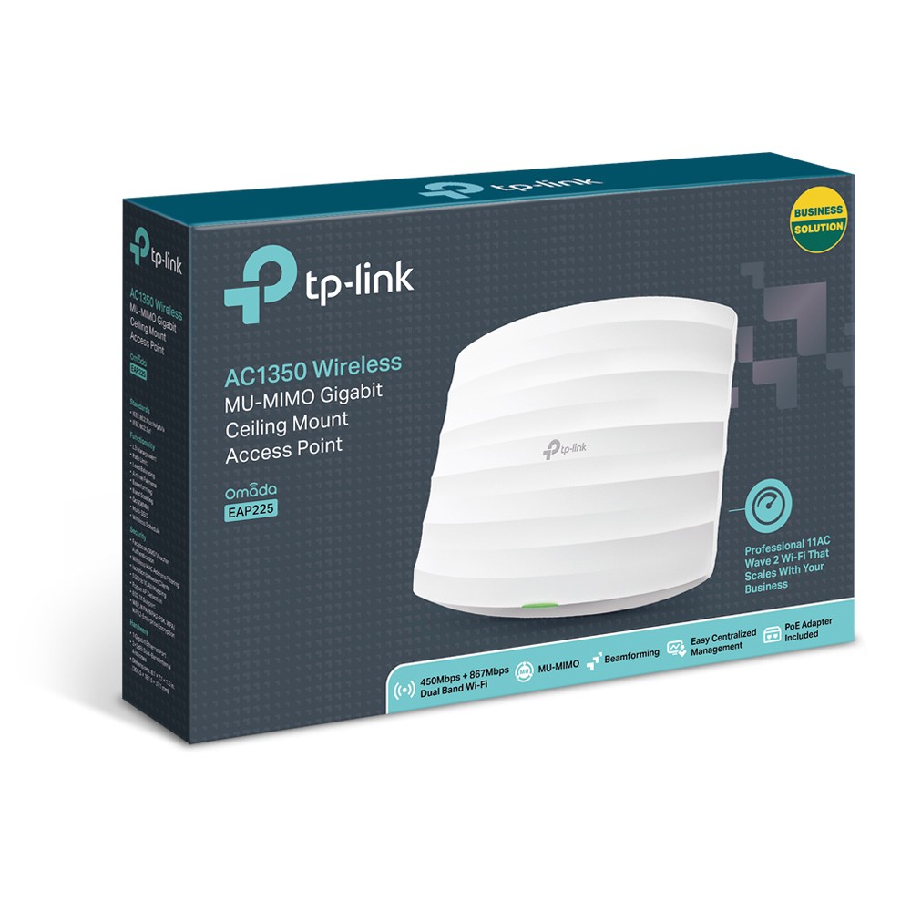 TP LINK OMADA EAP225 Wireless MU-MIMO Gigabit Ceiling Mount Access Point AC1350
