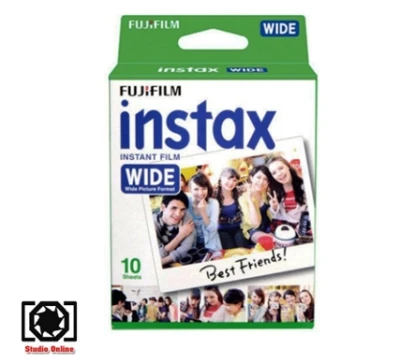 Fujifilm Instax Wide film Polaroid ฟิล์มโพราลอยด์ 10 แผ่น สินค้าใหม่ ฟิล์มขอบขาว