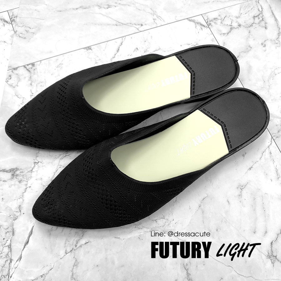 [No.3302] FUTURY Light ® ❤️ รองเท้าซิลิโคน ทรงแหลม แบบเปิดส้น รองเท้ายางนิ่ม รองเท้าแตะหัวแหลม